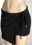 Black Wrap Mini Skirt.
