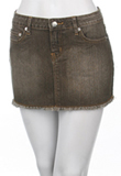 Brown Jeans Mini Skirt