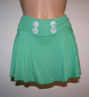 Green skirt with shorts.
